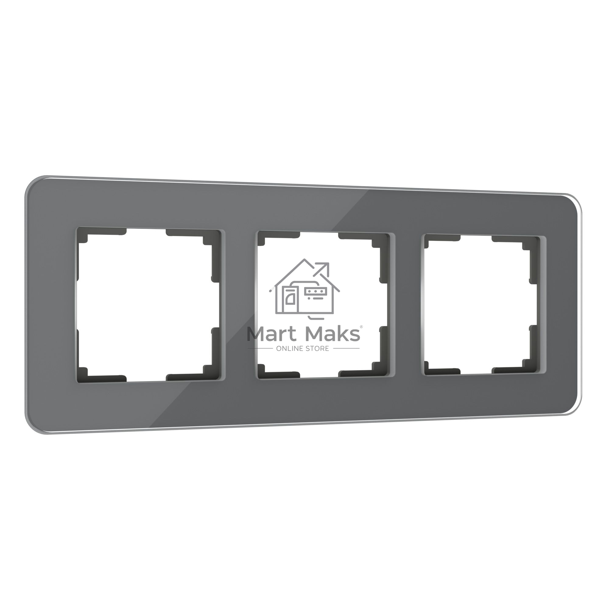 Рамка на 3 поста Elite (графит, стекло) W0032440