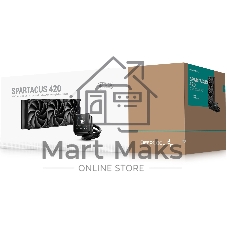 Система водяного охлаждения Deepcool Spartacus 420 ARGB Soc-AM5/AM4/1200/1700/1851 черный 4-pin 32.89dB Al LCD 2647gr Ret (R-SPT420-BKDSMP-G-1)