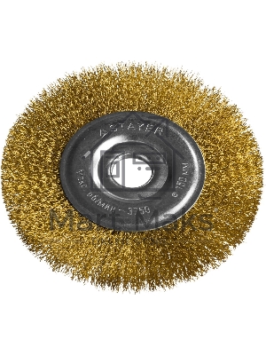 Кордщетка STAYER PROFESSIONAL 35122-150 д/УШМ витая стальная латун.проволока 0.3мм 150мм/22мм