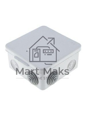 Коробка распаячная КМР-030-014 наружная с крышкой 100х100х55 АБС 8 мембранных вводов IP54 EKF plc-kmr-030-014