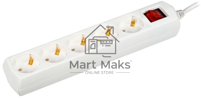 Удлинитель 5х3м с заземл. 10А 250В У05В GENERICA 2P+PE 3х1кв.мм IEK WYP10-10-05-03-ZK-G