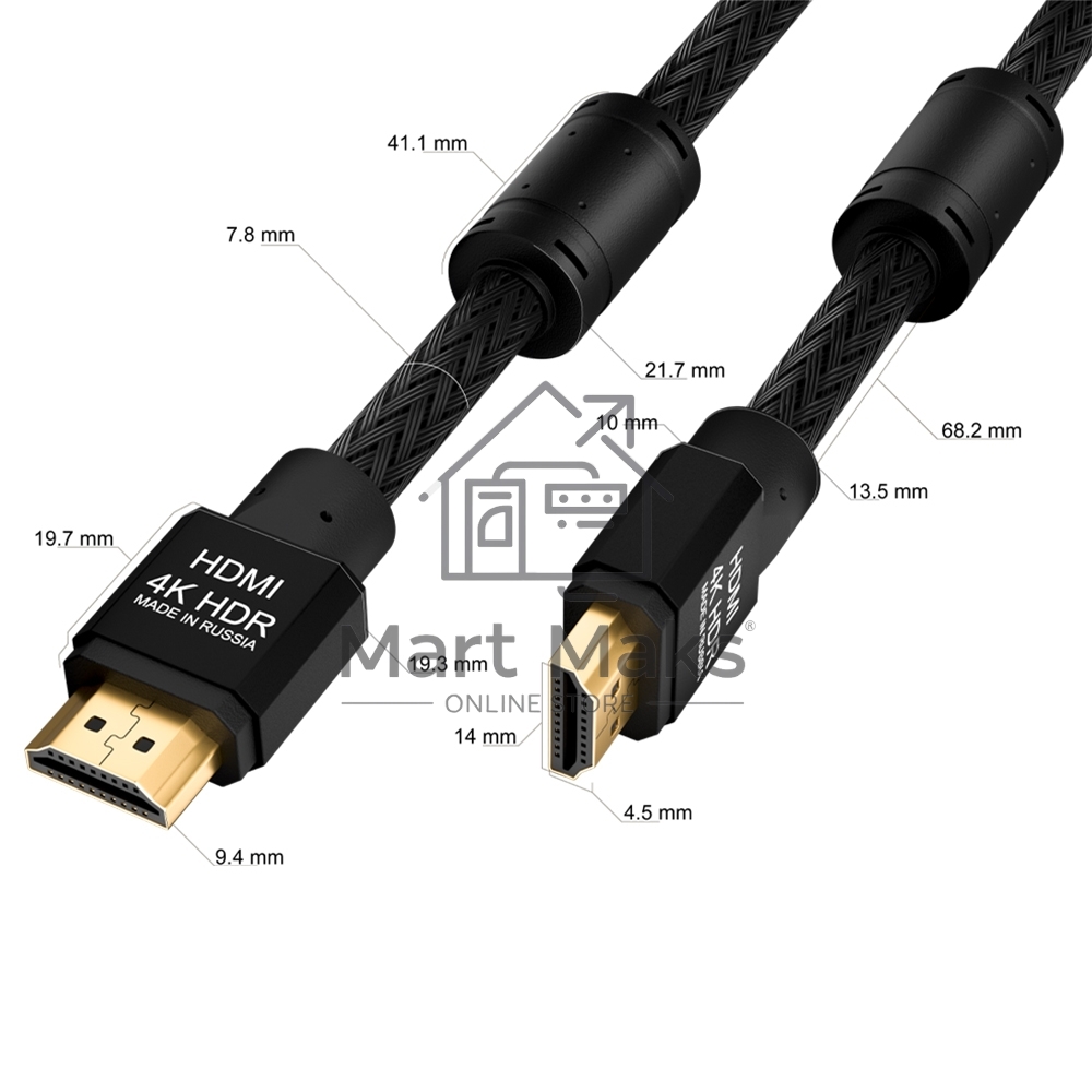 Кабель GCR 10.0m HDMI версия 2.0, HDR 4:2:0, Ultra HD, 4K 60 fps 60Hz/5K*30Hz, 3D, AUDIO, 18.0 Гбит/с, 28/28 AWG, OD7.8mm, тройной экран, черный нейлон, AL корпус черный, фер.кольца, GCR-53191 GCR Кабель 10.0m HDMI версия 2.0, HDR 4:2:0, Ultra HD, 4K 60 f