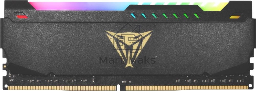 Оперативная память Patriot Viper Steel, DDR4, 8GB (1x8GB), 3600MHz, CL20, DIMM, с радиатором, RGB, черный