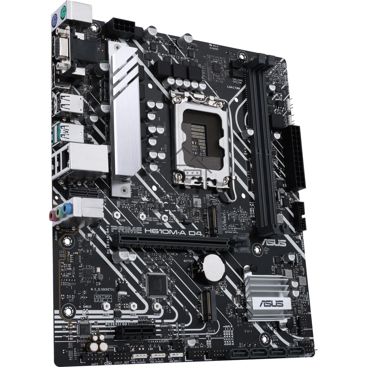 Материнская плата ASUS PRIME H610M-A D4-CSM, LGA 1700, Intel H610, 2xDDR4, 4xSATA, 2xM.2, 1xPCIe 4.0 x16, 1xPCIe x1, 1xDP, 1xD-Sub, 1xHDMI, 1x 1Gb LAN, 4xUSB-A 2.0, 2xUSB-A 3.2 Gen 1, 7.1, mATX