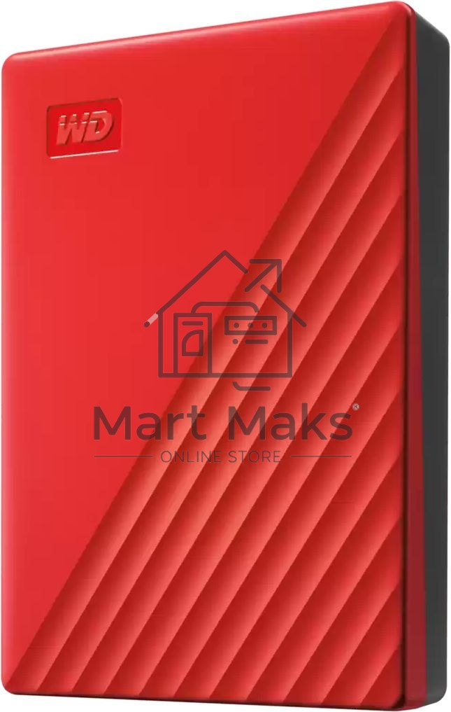 Накопитель Portable HDD 5TB WD My Passport (Red), USB 3.2 Gen1, 107x75x19mm, 210g /12 мес./