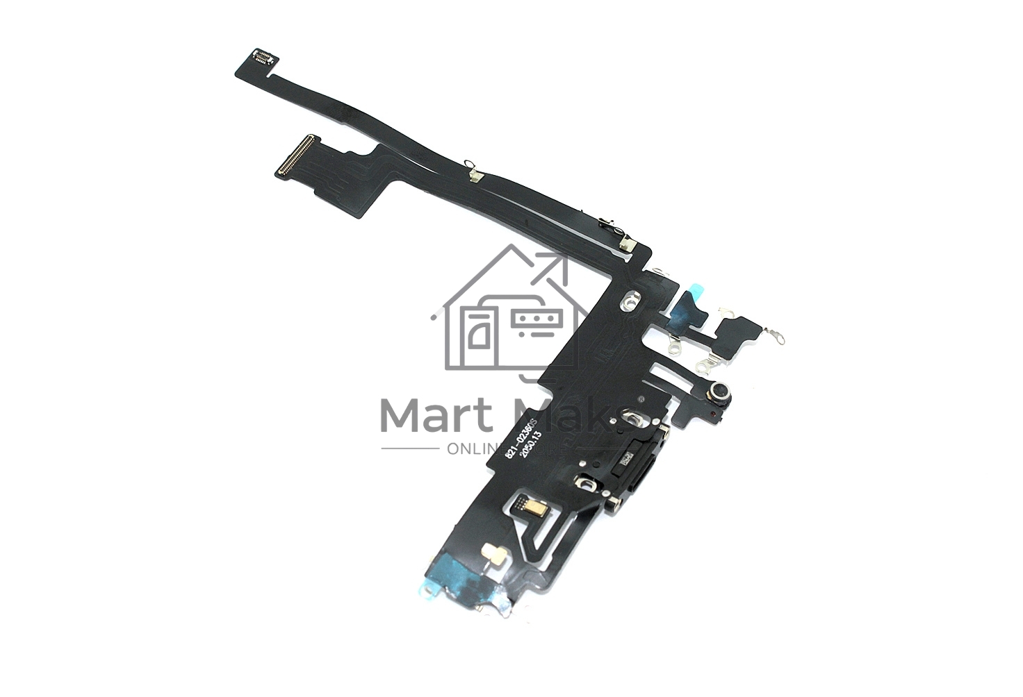 Шлейф с разъемом зарядки и микрофоном для Apple iPhone 12 Pro Max, черный