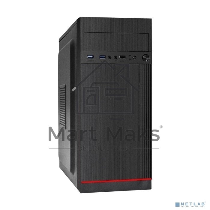 Компьютерный корпус Miditower ExeGate AA-442U2-AA400 (ATX, AA400 8 см, 1*USB+2*USB3.0, аудио, черный)