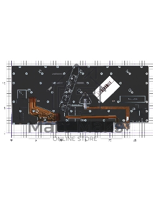 Клавиатура для ноутбука Lenovo Thinkpad X1 Carbon 10th Gen 2022 черная с подсветкой