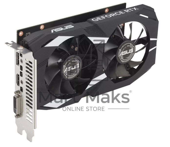 Видеокарта Asus DUAL-RTX3050-O6G NVIDIA GeForce RTX 3050 6Gb 96bit GDDR6 PCI-E 4.0 1507/14000 DVIx1 HDMIx1 DPx1 HDCP Ret