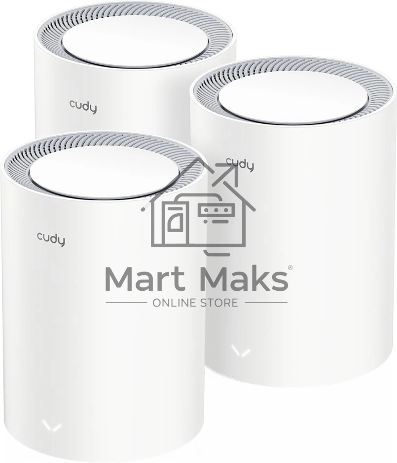 Бесшовный Mesh роутер Cudy M1800(3-Pack) AX1800 10/100/1000BASE-TX белый (упак.:3шт)