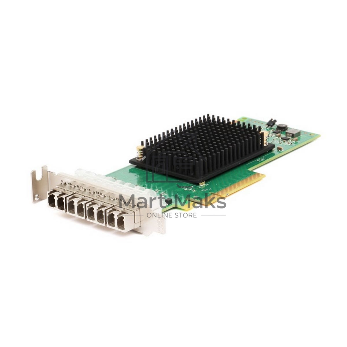 Emulex LPe31004-M6 bulk  Gen 6 (16GFC), 4-port, 16Gb/s, PCIe Gen3 x8, трансиверы установлены, LP+FH brackets, OEM