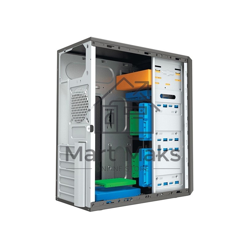 Компьютерный корпус без блока питания Foxline FL-302, ATX, 2x5.25EXT, 1x3.5EXT, 4x3.5INT, 2xUSB2.0, HDA, w/o FAN, w/o PSU, NO pwr cord