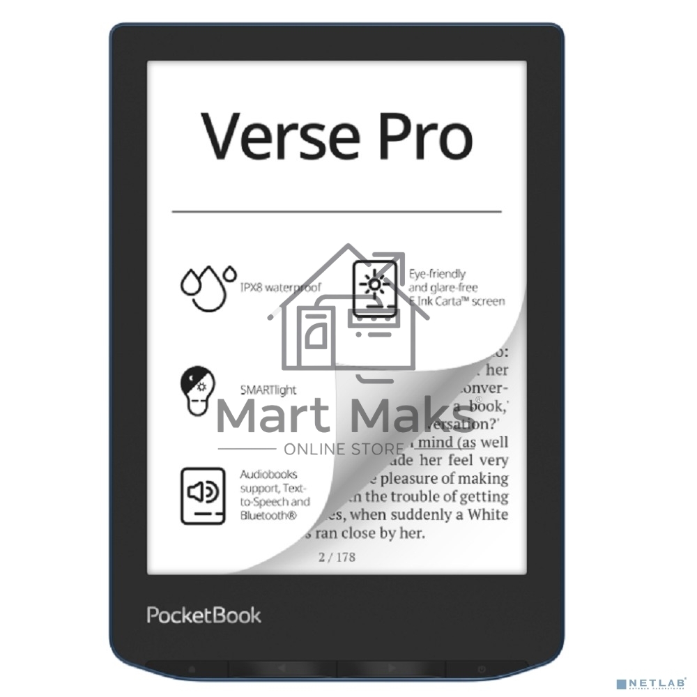 Электронная книга PocketBook 634 Verse Pro Azure (PB634-A-WW)