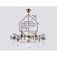 Люстра Ambrella light LH56033/7+1 BS/CL латунь/прозрачный E14*8 max 40W D790*1200