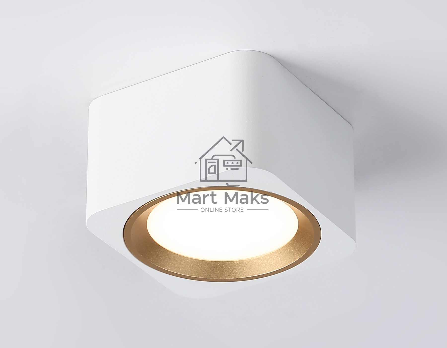Светильник накладной TN70831 WH/GD белый/золото GX53 max 12W 96*96*60