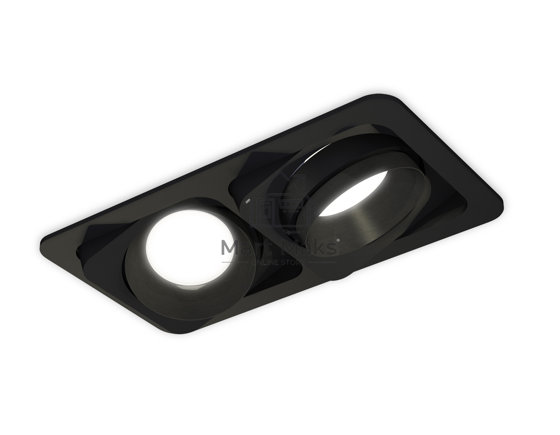 Комплект встраиваемого светильника Ambrella light XC7664021 SBK/PBK черный песок/черный полированный MR16 GU5.3 (C7664, N7031)