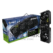 Видеокарта Palit GeForce RTX 5070 Ti GamingPro-S, 16 GB GDDR7, 256 bit, 3xDisplayPort, HDMI, GPU 2452 MHz