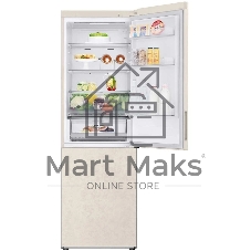 Холодильник LG GC-B459AEMW бежевый двухкамерный 234/110л морозилка снизу, No Frost