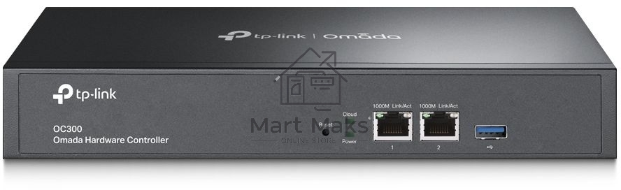 Контроллер TP-Link Omada hardware Controller OC300, 2 gigabit ethernet ports, 1 USB 3.0 port, managed up to 500 Omada Access Points/Switch/Gateway, support batch configuration, firmware upgradation, intelligent network monitoring and captive portal, easy 
