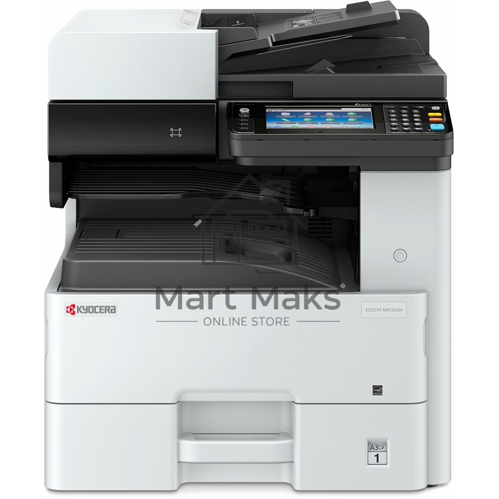 МФУ лазерный Kyocera Ecosys M4132idn (1102P13NL0), A3, ч/б, печ. до 32 стр/мин. (А4) до 17 стр/мин. (А3), скан. до 50 стр/мин., 1200 x 1200 dpi (печать) 600x600dpi (скан.), USB, RJ-45, NFC, Air Print, Mopria