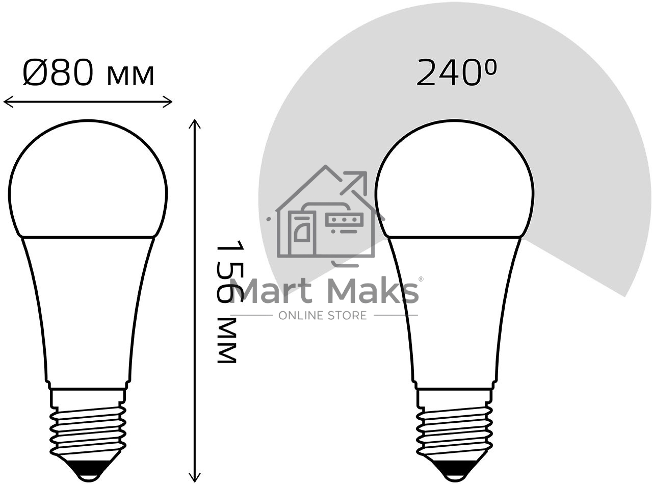 Лампа светодиодная LED Elementary A67 35Вт E27 4100К Gauss 70225