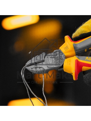 Бокорезы, диэлектрические рукоятки, до 1000 В, трехкомпонентные рукоятки, 160 мм Denzel