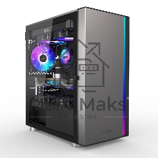 Компьютерный корпус без блока питания PCCOOLER LM300 ARGb BK, Flat Mid Tower, черный, TG, 0.45 SPCC, 1x120мм mATX, mITX 170/330/150мм 2x2.5