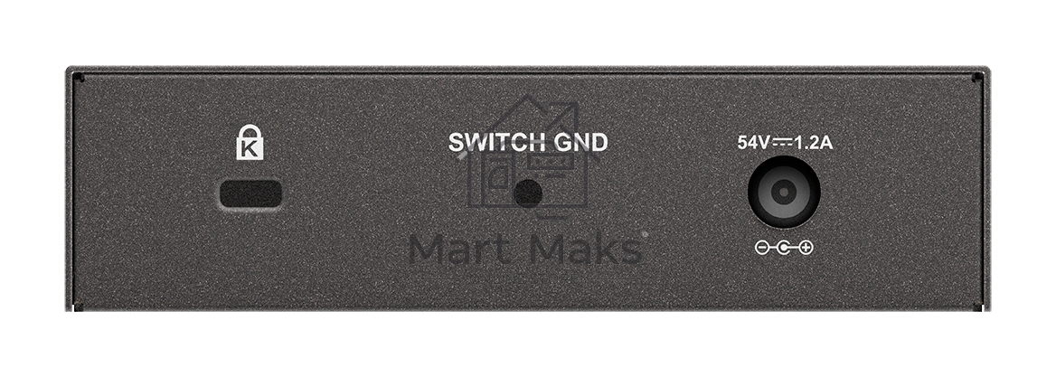 Неуправляемый коммутатор D-Link DGS-1005P/B3A с 5 портами 10/100/1000Base-T (4 порта PoE 802.3af/at, PoE-бюджет 60 Вт)