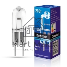 Лампа галогенная JC 20Вт 12В g4 COOL Camelion 11465