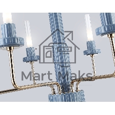 Люстра Ambrella light LH53124/6 GD/WH/GB золото/белый/серо-синий 10W 3000K D660*1120