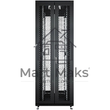 Шкаф серверный напольный Cabeus ND-05C-42U80/120-BK IP20, 42U, 2055х800х1200 мм (ВхШхГ), дверь: перфорация, боковая панель: сплошная, разборный, чёрный