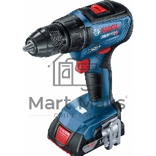 Дрель-шуруповерт Bosch GSR 18V-50 + L, Аккумуляторная, 18В, 2 АКБ, Кейс