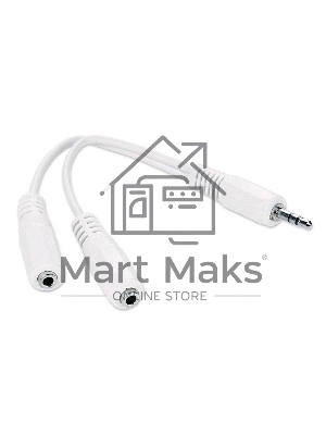 Кабель-разветвитель аудио сигнала Gembird CCA-415W (переходника для наушников) белый