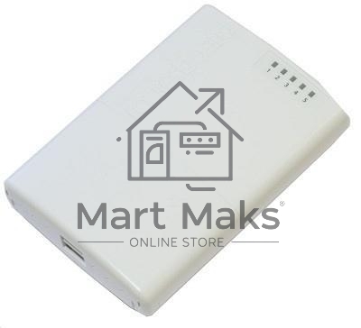 Маршрутизатор MikroTik RB750P-PBr2 PowerBox with 650MHz CPU, 64MB RAM, 5xLAN (four with PoE out), RouterOS L4, outdoor case, PSU, PoE, mounting set