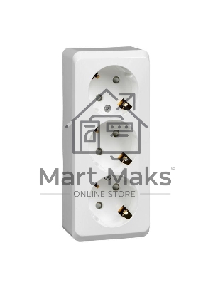 Розетка 3-м ОП Этюд 16А 250В защ. шторки с заземл. белый SchE PA16-012B