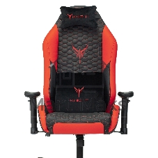 Кресло игровое Knight Neon черный/красный соты эко.кожа с подголов. крестовина металл