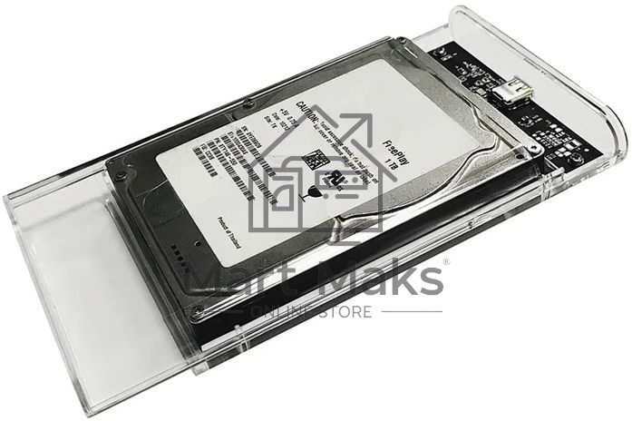 Внешний корпус для HDD/SSD AgeStar 3UB2P6C SATA III пластик прозрачный 2.5
