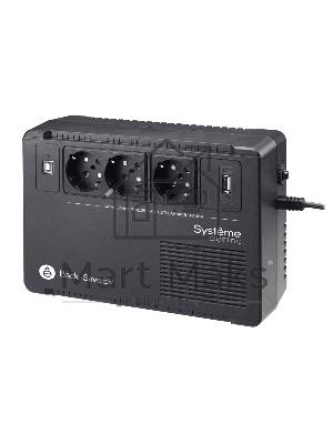 Источник бесперебойного питания Systeme Electriс Back-Save, 400VA/240W, 230V, Line-Interactive, AVR, 3xSchuko, USB charge(type A), USB