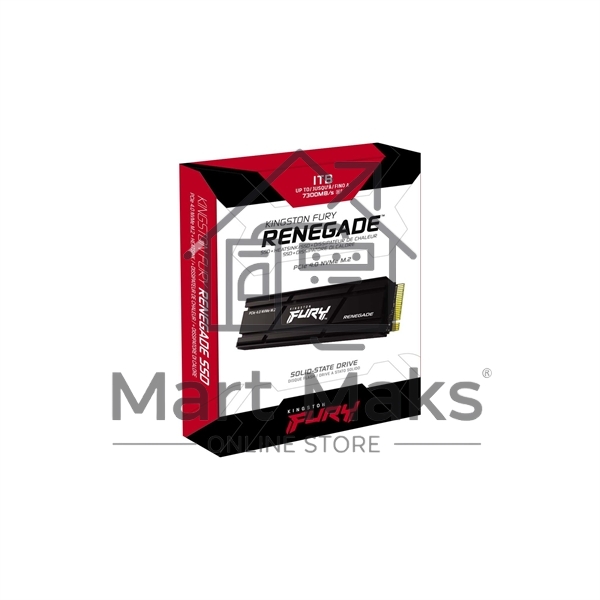 Накопитель SSD Kingston Fury Renegade, 1Tb, PCIe 4.0 x4, M.2 2280, NVMe, R/W 7300/6000, с радиатором