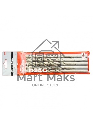 Сверло по металлу Matrix, 12,0 х 205 мм, полированное, удл., HSS, 5 шт. цил. хв.