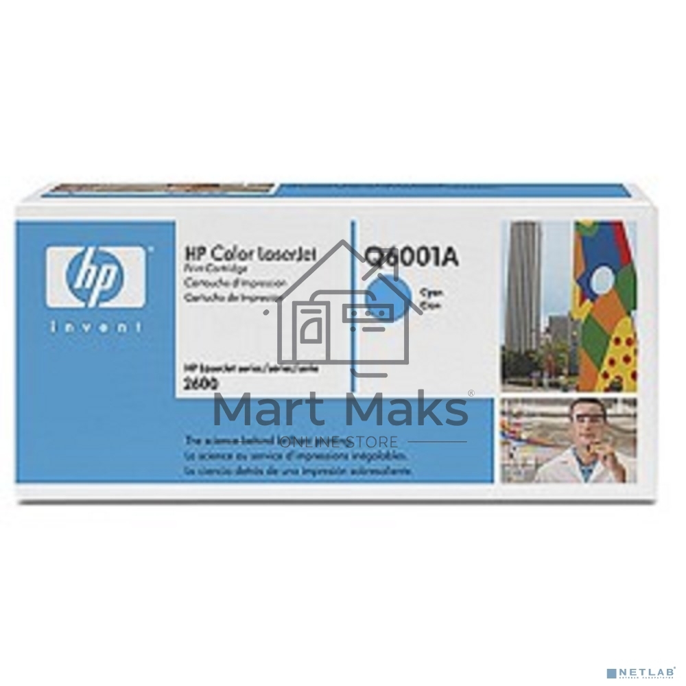 Картридж лазерный HP Q6001A голубой для Color LaserJet 2600 2000стр.
