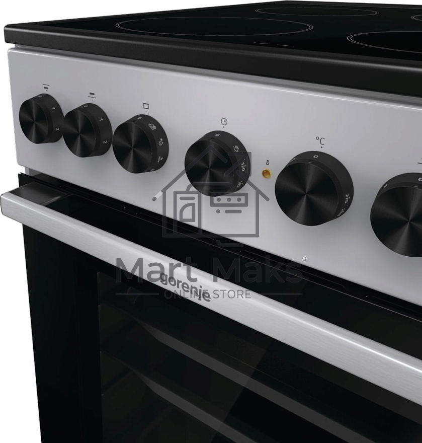 Плита электрическая Gorenje GEC5B41SG серый, конфорок 4 шт, духовка 62 л, 50 см x 85 см x 59.4 см