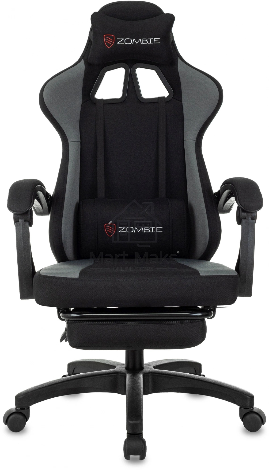 Кресло игровое Zombie Weaver черный/серый