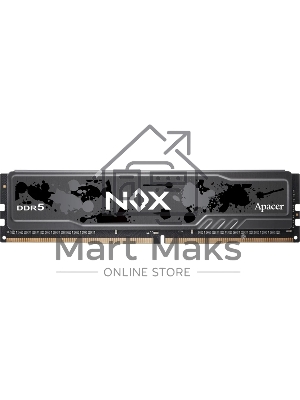 Оперативная память Apacer Nox, DDR5, 16GB (1x16 GB), 5200 MHz, CL40, DIMM, радиатор, черный