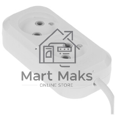 Удлинитель бытовой Smartbuy (SBE-10-2-02-N) 2 гнз х 2,0 м (10А/2.2 кВт, ПВС 2х1.0)