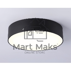 Потолочный светодиодный светильник Ambrella light FV5517 BK черный LED 18W 3000K D160*58 (Без ПДУ)