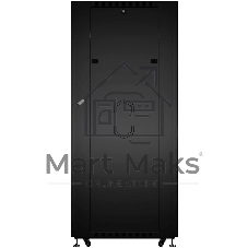 Шкаф серверный напольный Cabeus ND-05C-42U80/120-BK IP20, 42U, 2055х800х1200 мм (ВхШхГ), дверь: перфорация, боковая панель: сплошная, разборный, чёрный
