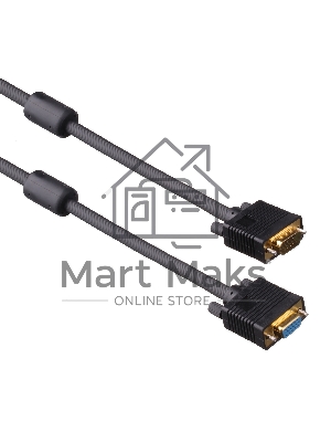 Удлинитель монитор - SVGA card (15M -15F) 1.8м 2 фильтра ExeGate позол. разъемы, экран