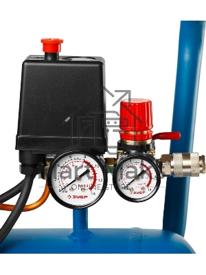 Компрессор ЗУБР ЗКПМ-240-50-1.5  воздушный поршневой масл. прямой привод 240л/мин 50л 8атм 1500Вт