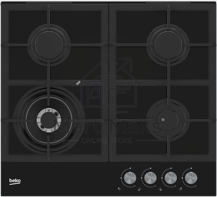 Встраиваемая газовая варочная поверхность Beko HILW 64225 S, черный